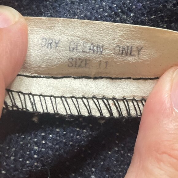 Vintage Casual Corner Chevron Rainbow Wool Striped Maxi Skirt Size 11 Waist 26" - Picture 6 of 7